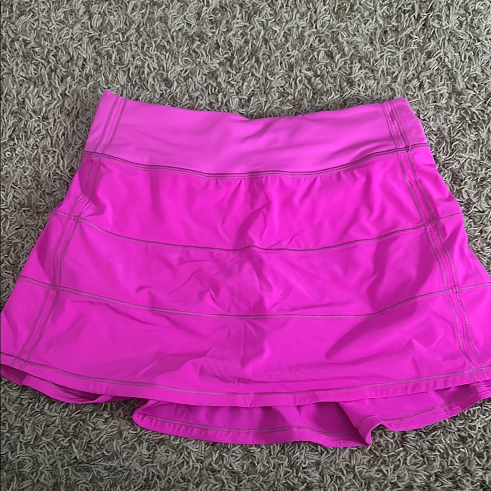 Lululemon Pow Pink Pace Rival Skirt